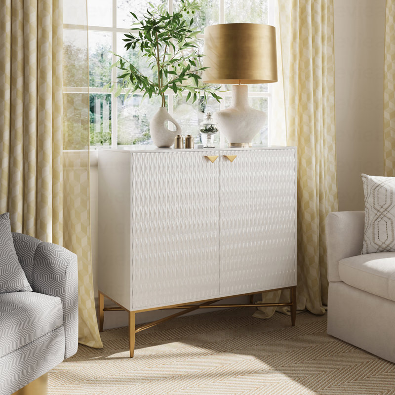 Letika 2 - Door Accent Cabinet Sideboard, White