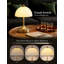 Lampe de table sans fil 9 po, lampe à pile rechargeable en or 5200 mAh, petite table de chevet en verre pour la chambre à coucher