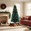Pre-Lit Fibre Optic Christmas Tree with Berries in Green PVC-1666751805