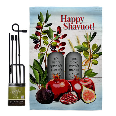 Double Sided 18.5'' H x 13'' W Polyester Flag Set