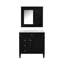 Meuble-lavabo noir de 30 pouces avec lavabo en céramique intégré, armoire en bois massif et panneau de fibres à densité moyenne, conforme TSCA Titre VI