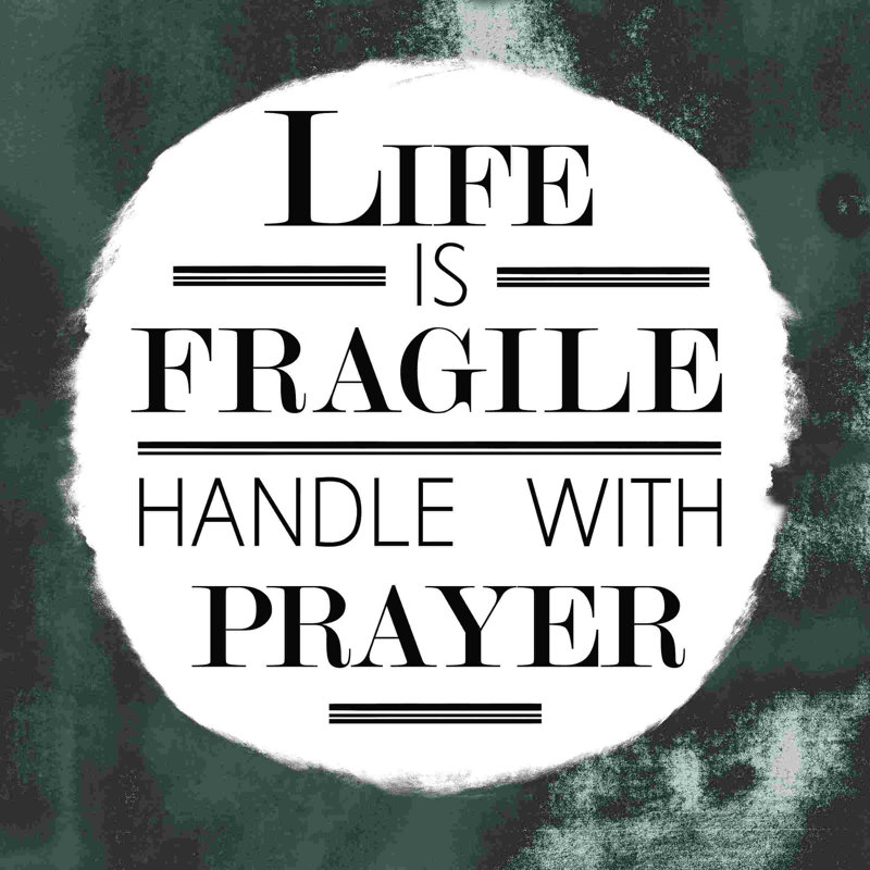 " Handle With Prayer ", 12" H x 12" W  