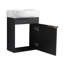 Meuble-lavabo à fermeture en douceur avec lavabo et support de rangement, 16 po pour petite salle de bain-288657577
