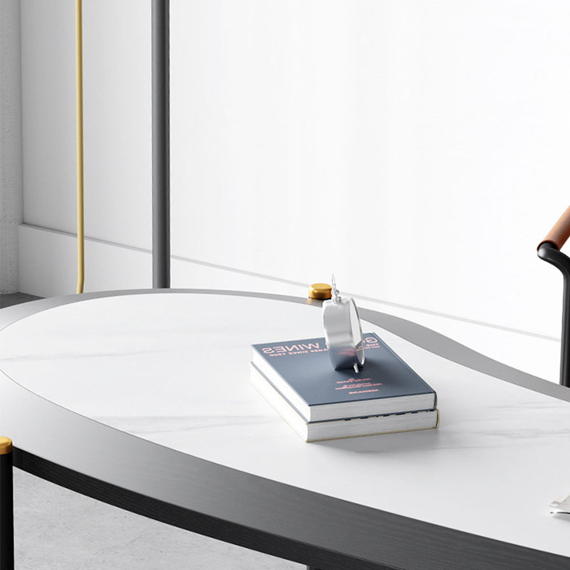 Italian style simple slate desk and chair suit