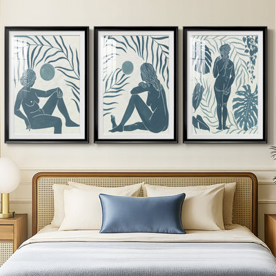 Moon Gazer I - reproduction sur mesure encadrée de qualité supérieure - 3 pièces