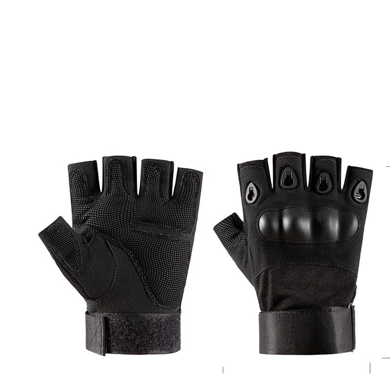 Workout Half Finger Gloves L Black