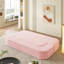 Canapé 78,7 "moderne 2 en 1 pliable avec couverture fonctionnelle et 2 coussins moelleux, canapé en velours côtelé moelleux confortable, canapé-lit convertible, canapé à siège profond pour salon, chambre à coucher, rose bébé-1116304272