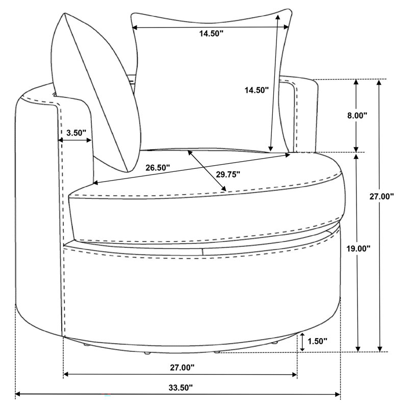 Fauteuil d'appoint Malwae, Polyester brun clair