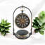Modern & Contemporary Numerical Metal Quartz Movement / Crystal Tabletop Clock Silver