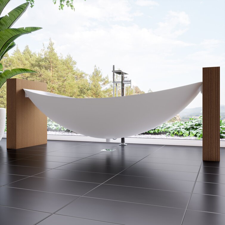 Alfi Brand 78.75'' x 78.75'' Free-standing Soaking Acrylic Bathtub -  Wayfair Canada