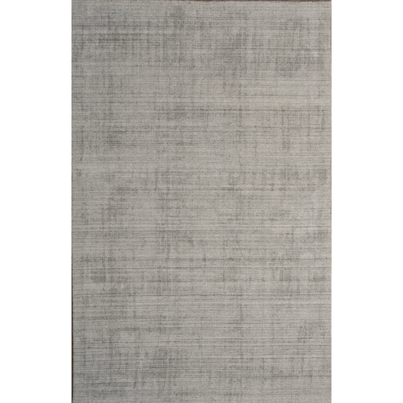 Tapis argenté tissé à la main Hyannis, Rectangle de 8 pi x 10 pi