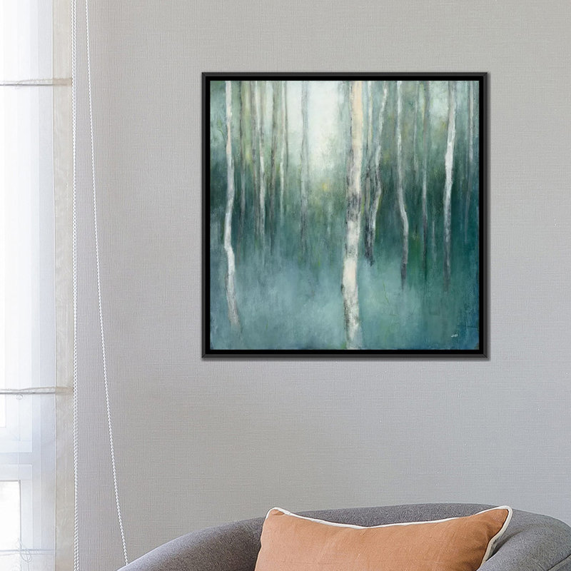 «Forest Dream», reproduction d'impression sur toile tendue, H 18 po x l 18 po x P 1,5 po, Toile avec cadre noir, Pas de tapis