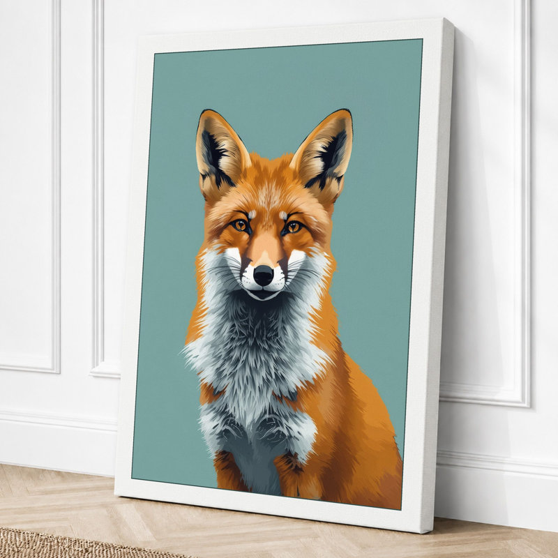 Fox in Focus Modern - Wrapped Canvas, 36x24 - 91.4 x 61.0 cm, White Border