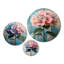 Hortensia en tons de rose et de bleu I - ensemble d'art mural en métal Hydrangea de 3