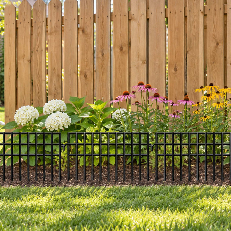30 Pack Animal Barrier Garden Fence, No-Dig Metal Border Edging