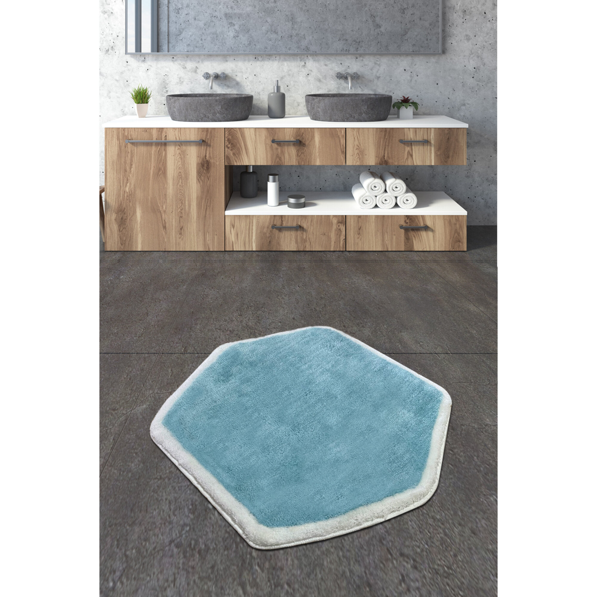 Kessy Bath Rug with Non-Slip Backing