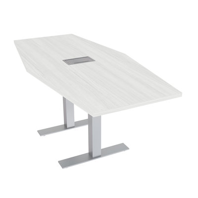 Hexagon Conference Table With T Bases And Power Module by Inbox Zero