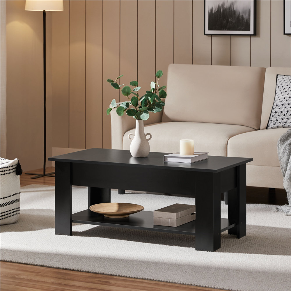 Lift Top Four Leg Coffee Table with Storage