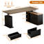 Bureau assis-debout en L de style campagnard de 170 cm avec station de recharge, bureau d'angle réglable en hauteur avec tiroirs de rangement-1491869974