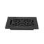 Évent de plancher thermovictorian en aluminium noir 5,5 po x 10 po
