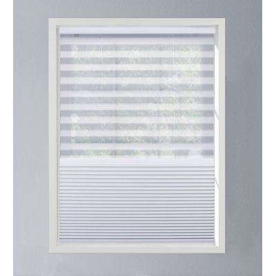Linen Avenue Cordless Cellular Day/Night Shade White (Arrives 1/4" Narrower)