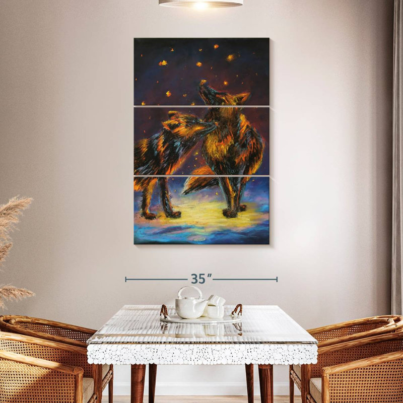 Brampt Flickers And Foxes, 50" H x 32" W