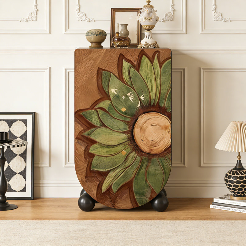 Armoire d'entrée Mid-Century, Vert/brun