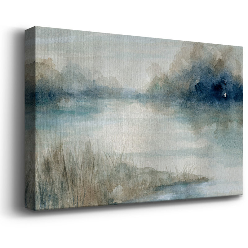 «Still Evening Waters», toile tendue avec châssis de qualité supérieure - prête à être accrochée, H 40 po x l 60 po