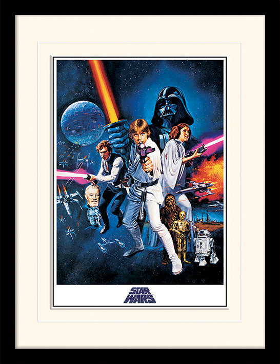 Star Wars A New Hope One Sheet - Single Picture Frame Memorabilia