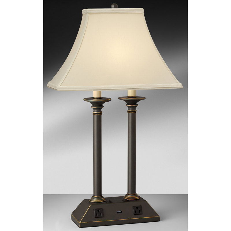 Traditional Madison Bronze Metal USB Table Lamp