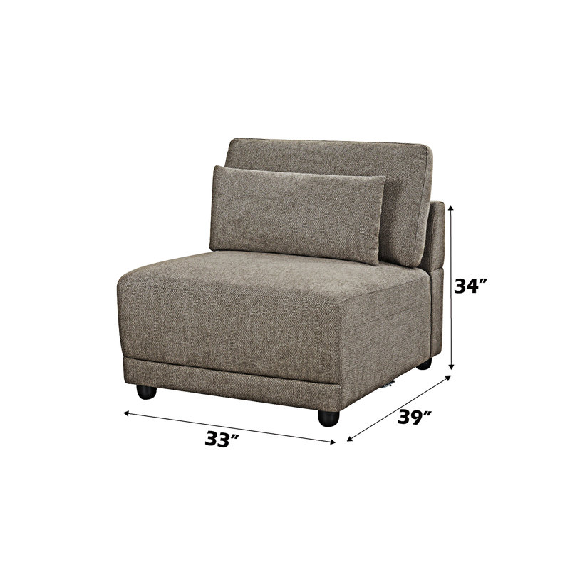 Canapé modulaire modulaire avec coussins décoratifs