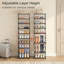Étagère à chaussures haute 10 étages, étagère à chaussures étroite et légère, support à chaussures vertical compact, petit espace pour le plancher du placard, rangement pour dortoir, entrée de la porte d'entrée, vestibule