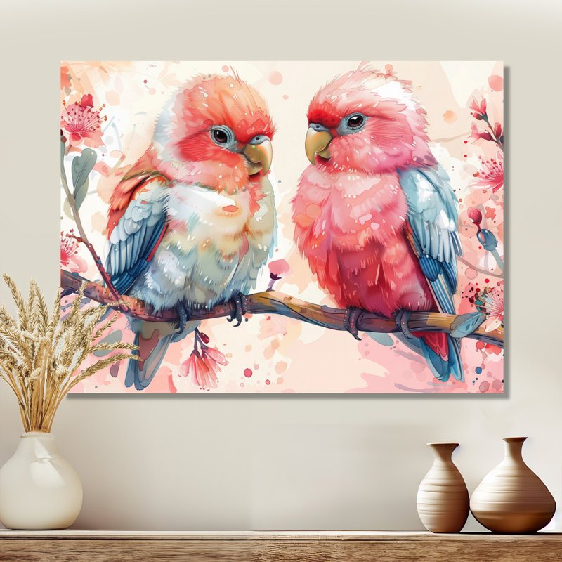 Saxatil - Art mural perroquet, Toile tendue, H 24 po x l 32 po