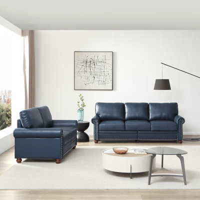 Ensemble de salon moderne en cuir 2 pièces