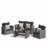 4-Piece Wicker Patio Conversation Set With Glass Table And Cushions-1201469550-1201469537