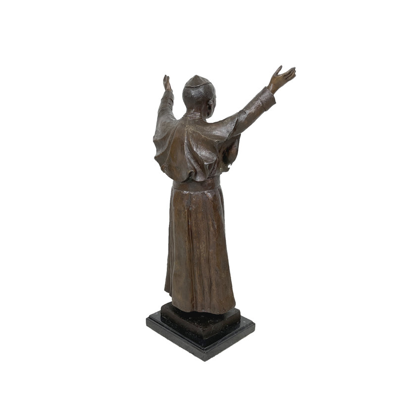 Bronze Pope John Paul Table Top Sculpture
