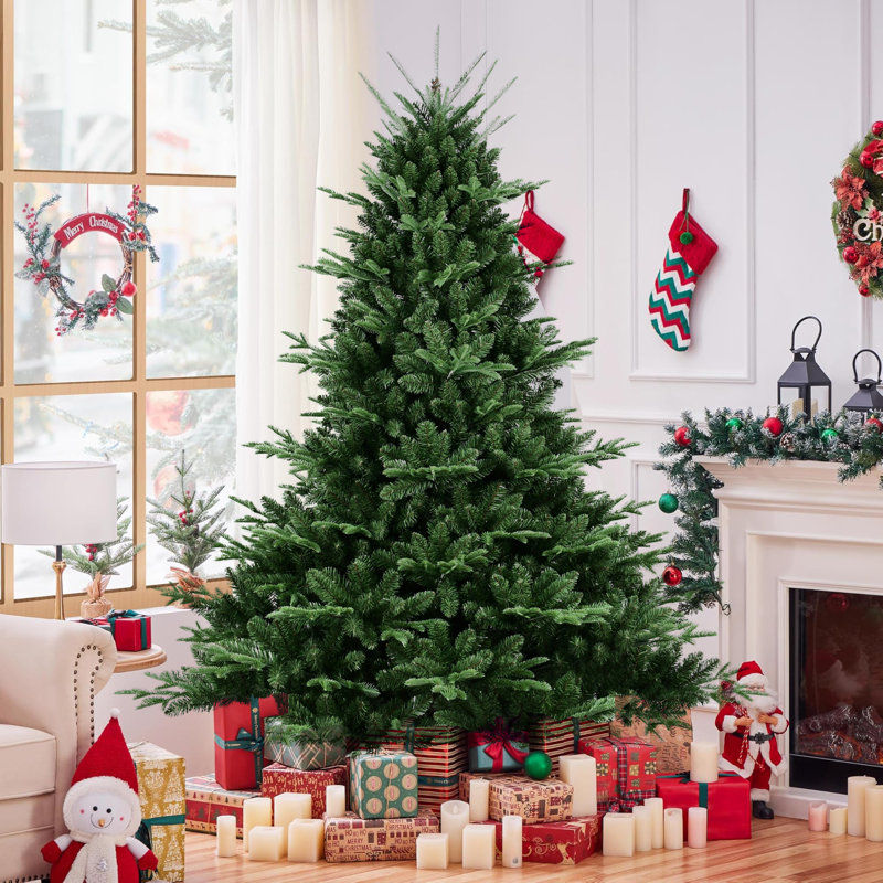 Arbre de Noël artificiel extra plein vert avec base en métal, 6'