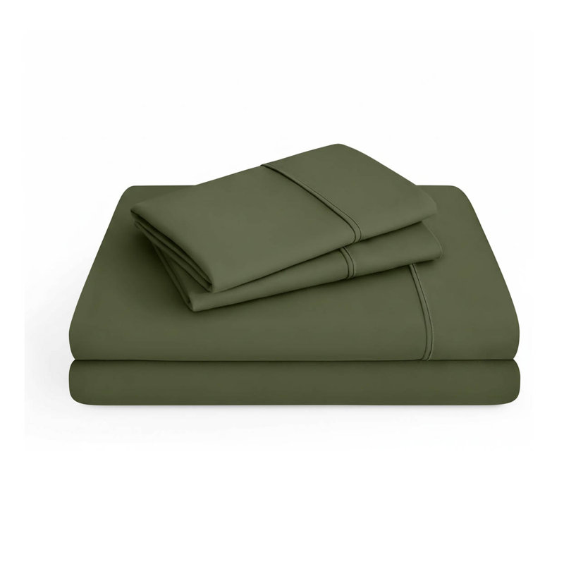 Ultra-Soft Microfibre Double Bed Sheet Set, Green