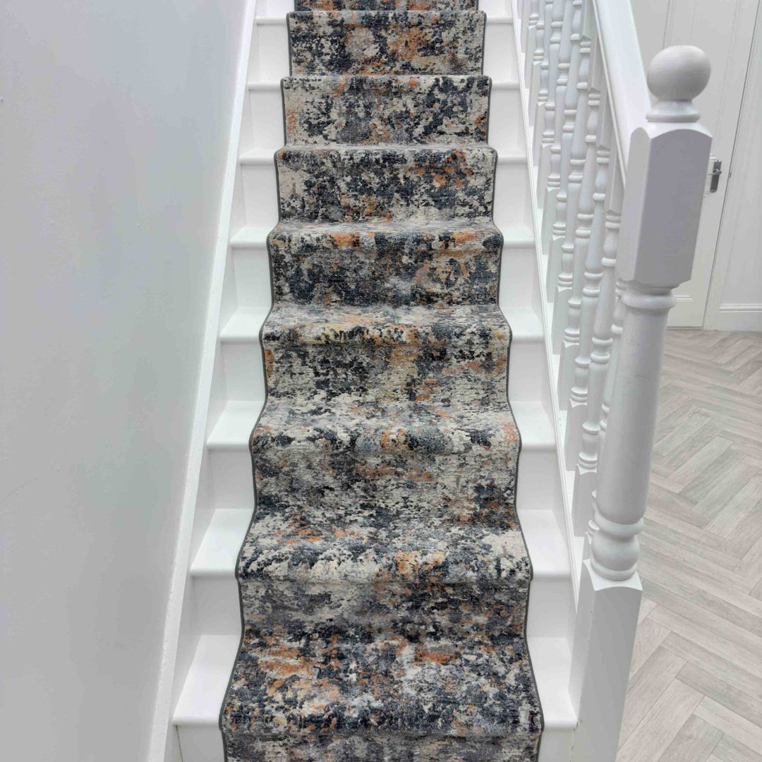 Couture Charcoal Copper Stair Runner – Soft & Durable Carpet Runner for Stairs & Staircases, Multiple Lengths