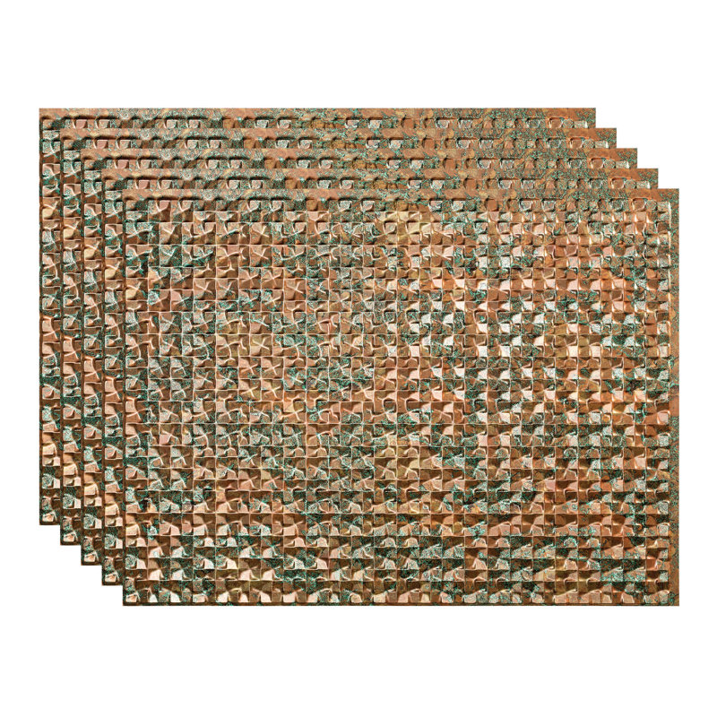 Panneau de dosseret décoratif en vinyle 18 po x 24 po FASÄDE, Fantaisie cuivrée