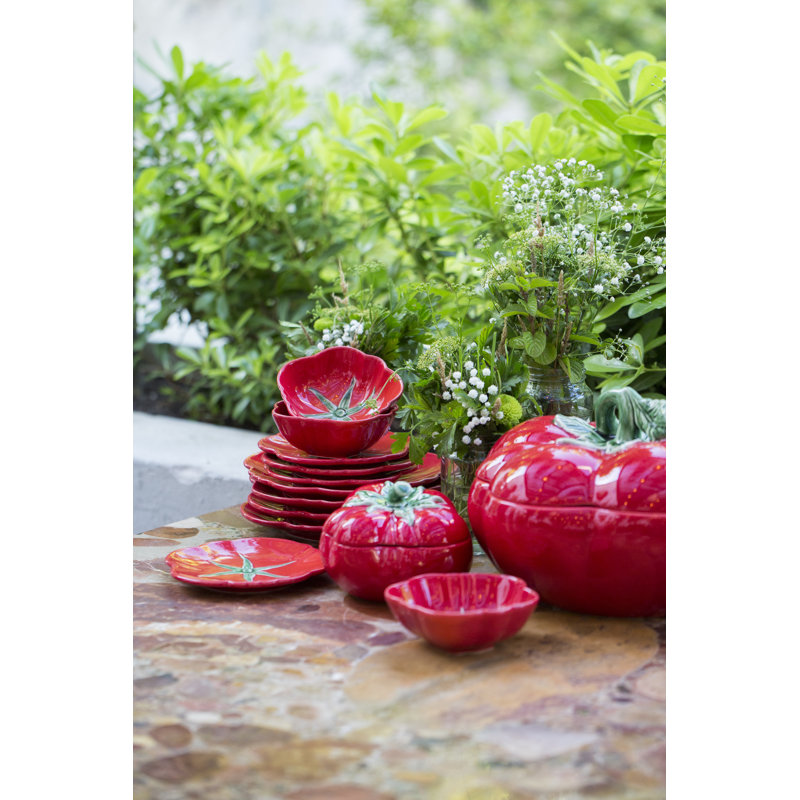Tomato Earthenware Salad Bowl