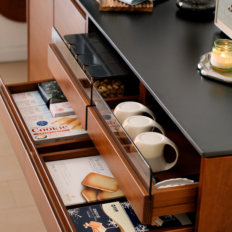 Simple And Retro Sideboard, 33.46" H x 62.99" W x 17.72" D