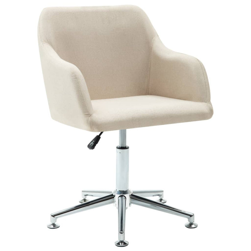 Danjela Swivel Office Chair Fabric, Cream