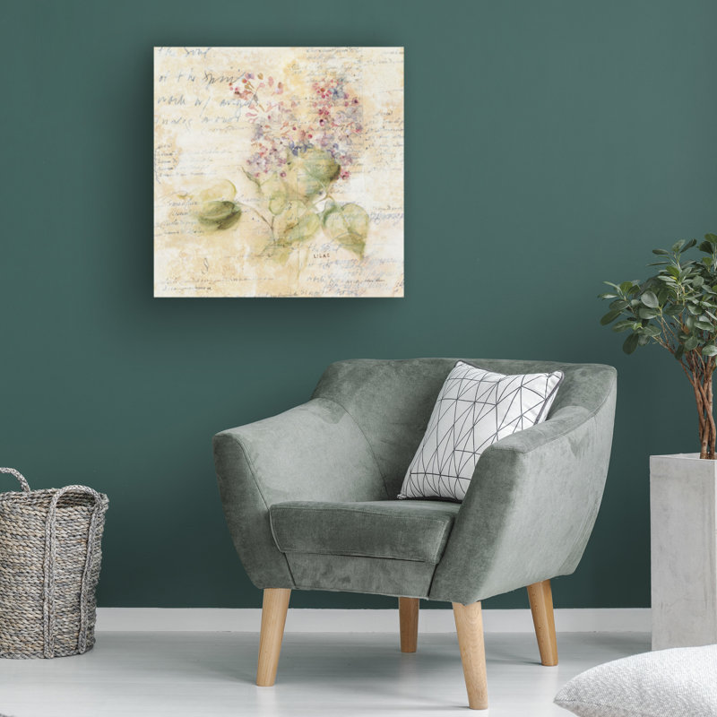 Œuvre sur toile lilas, boléro Cheri Blum, H 14 po x l 14 po