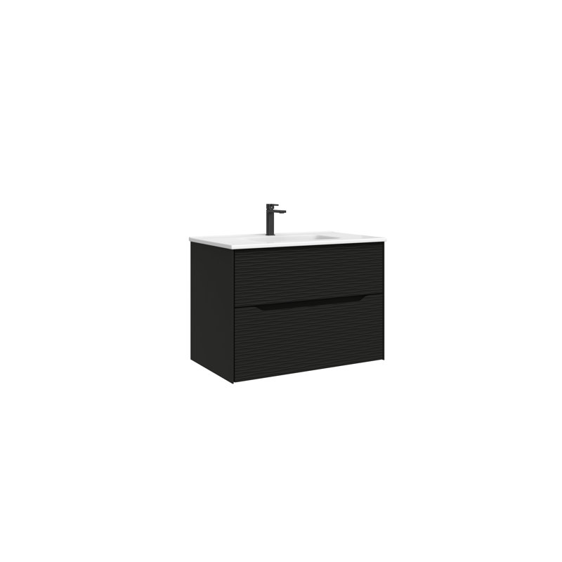 Armoire-lavabo avec vasque Onix DAX, Sahara, 32 po, noir mat, Noir mat