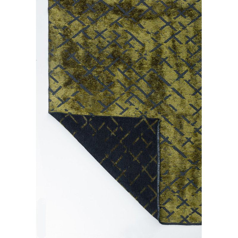 Amanullah Geometric Hand Loom Indoor / Outdoor Area Rug, Rectangle 7'10" x 9'10"
