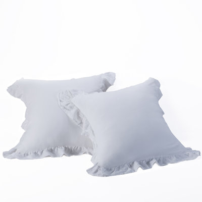 100% lin français 100% lin taie décorative 26 x 26, ensemble de 2 taies décoratives carrées pré-lavées, bride de 3 po de large | Découverte rustique certifiée OEKO-TEX