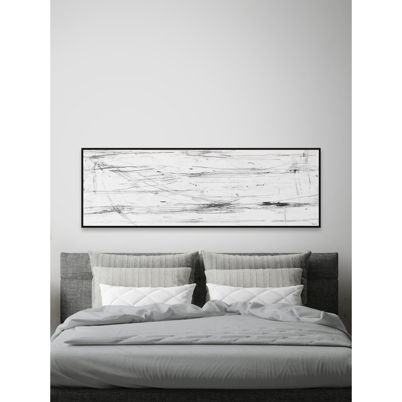 Pointless pensées par Parvez Taj - peinture sur toile, H 10 po x l 30 po x P 1,5 po
