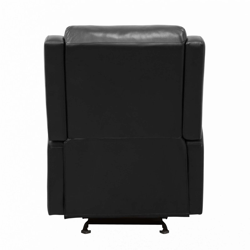 Fauteuil inclinable et oscillant en similicuir, Noir
