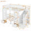 Lit simple superposé simple avec table convertible - Robuste Aucun sommier requis, L 93,1 po x l 42,1 po x H 77,25 po-116615649